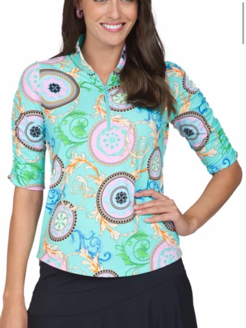 IBKUL 3/4-Sleeve Top Debbie Jade size large